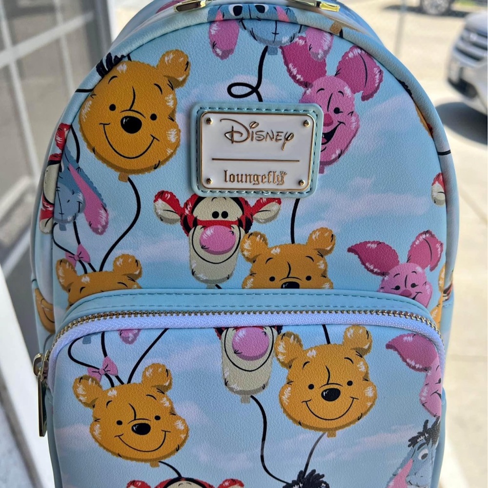 Loungefly Disney Blue Backpack & wallet with Winnie the Pooh and Friends